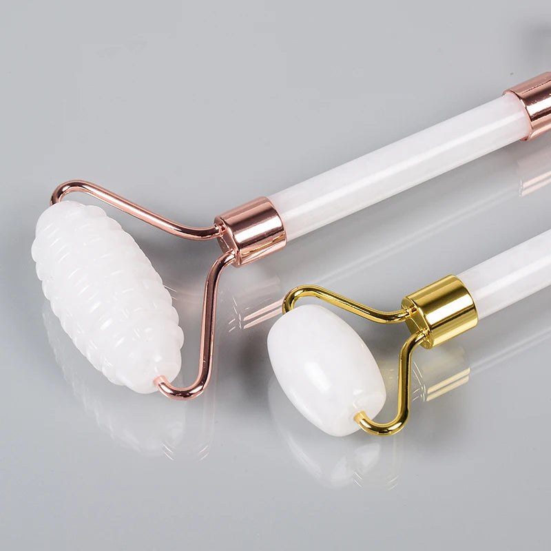 White Jade Facial Roller Set