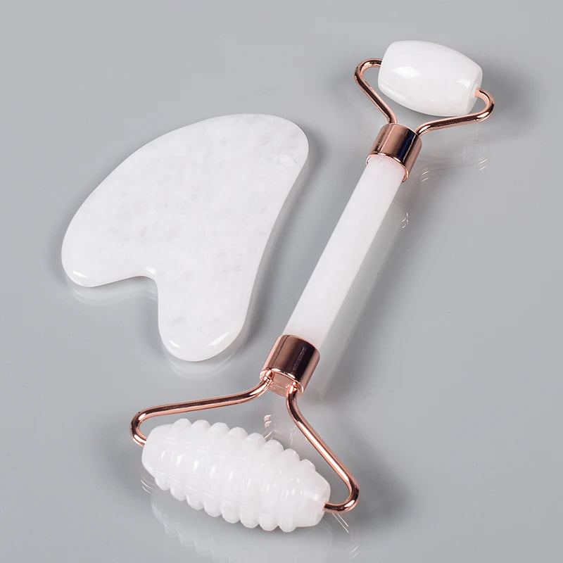 White Jade Facial Roller Set - Option Set 2