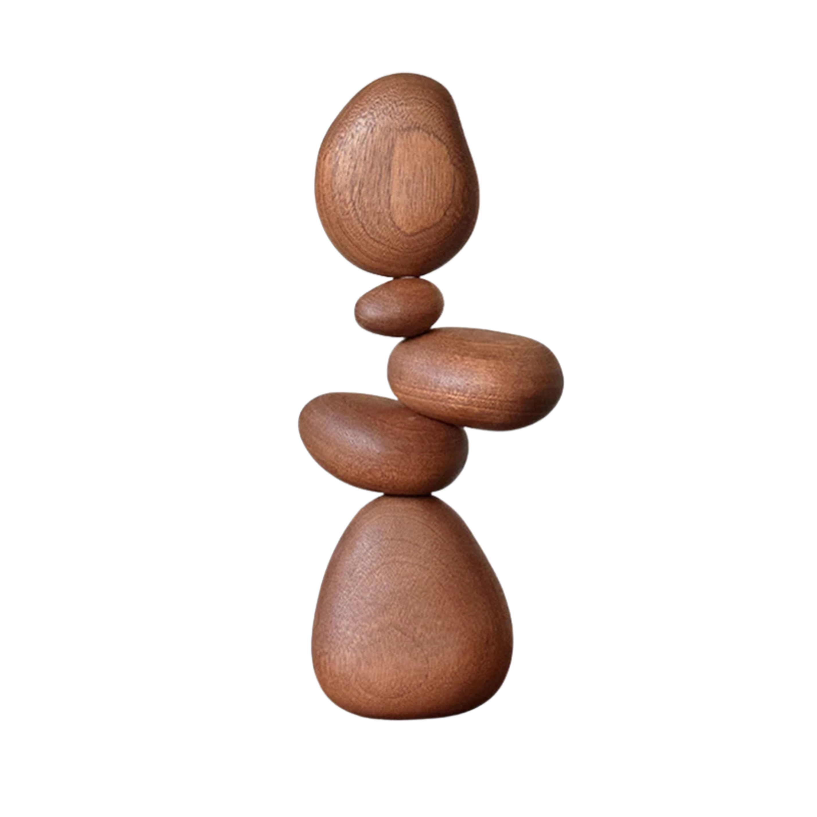 Stacked Wood Balance Sculpture