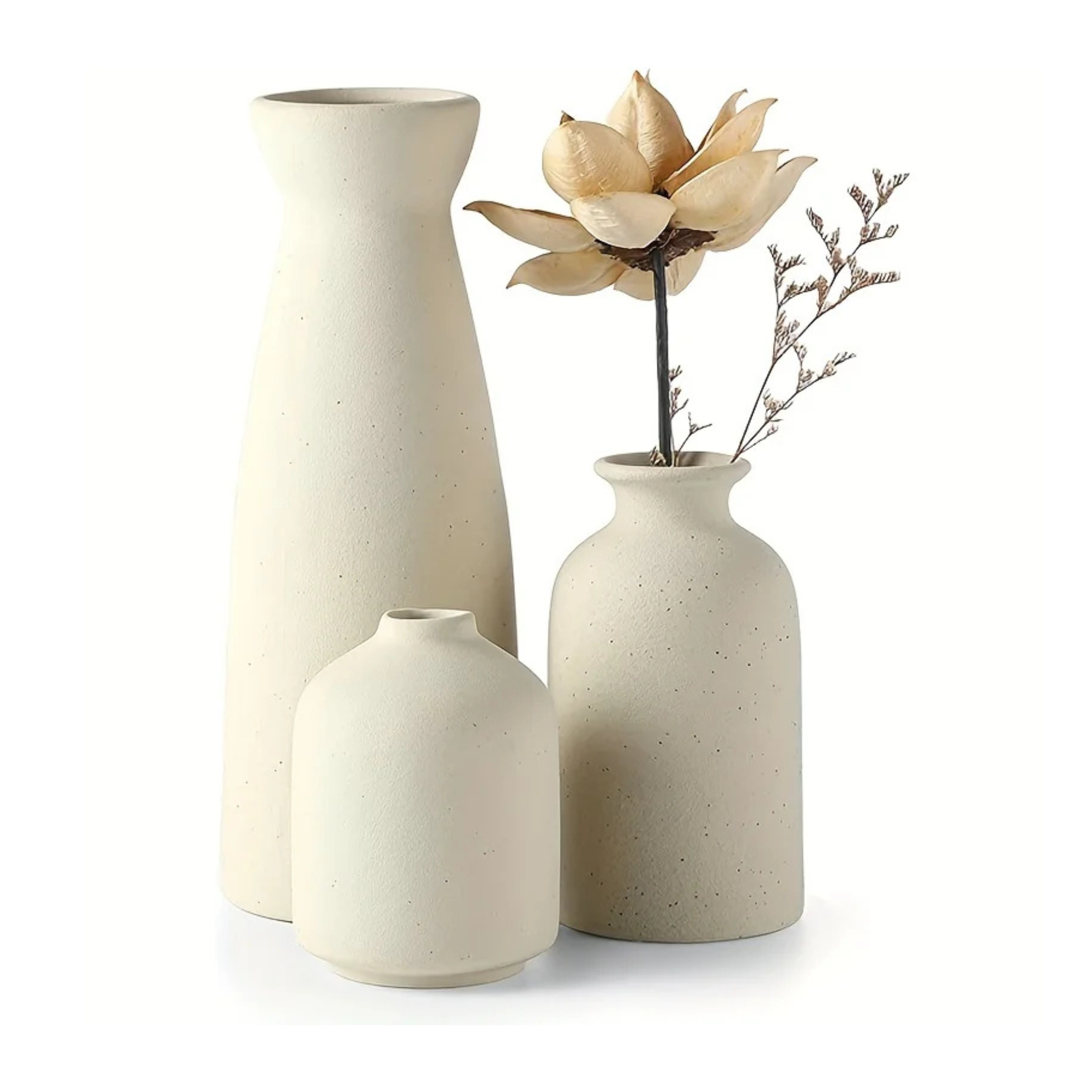 Modern Ceramic Vase Trio
