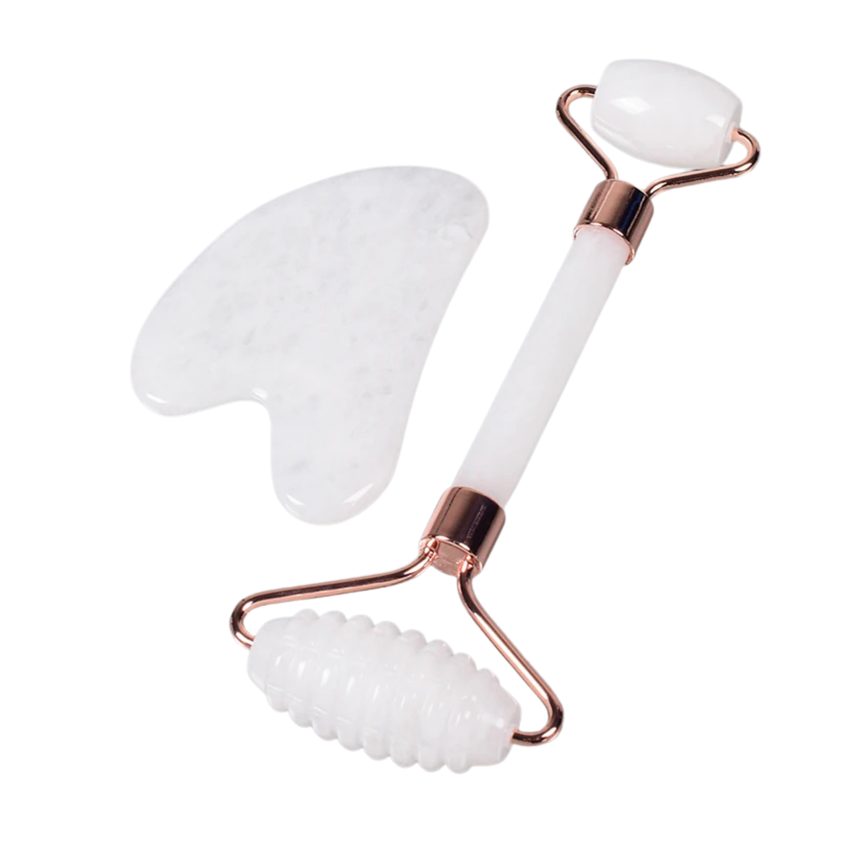 White Jade Facial Roller Set