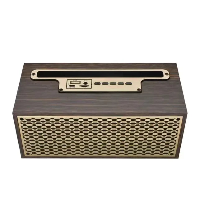 Retro Wireless Bluetooth Speaker - Deep wood
