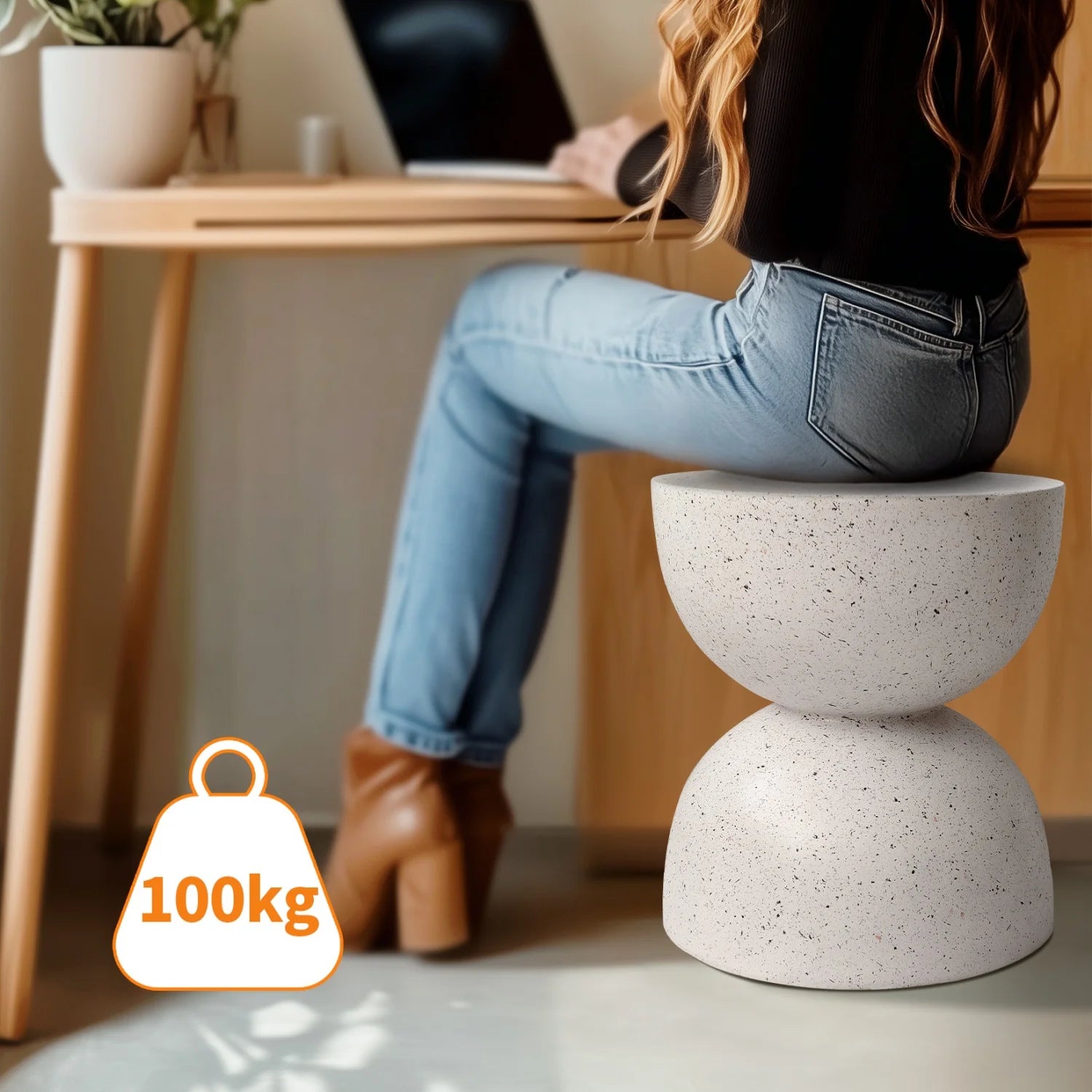 Sculpted Terrazzo Side Table