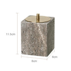 Travertine Bath Accessories - Cotton Swabs Jar