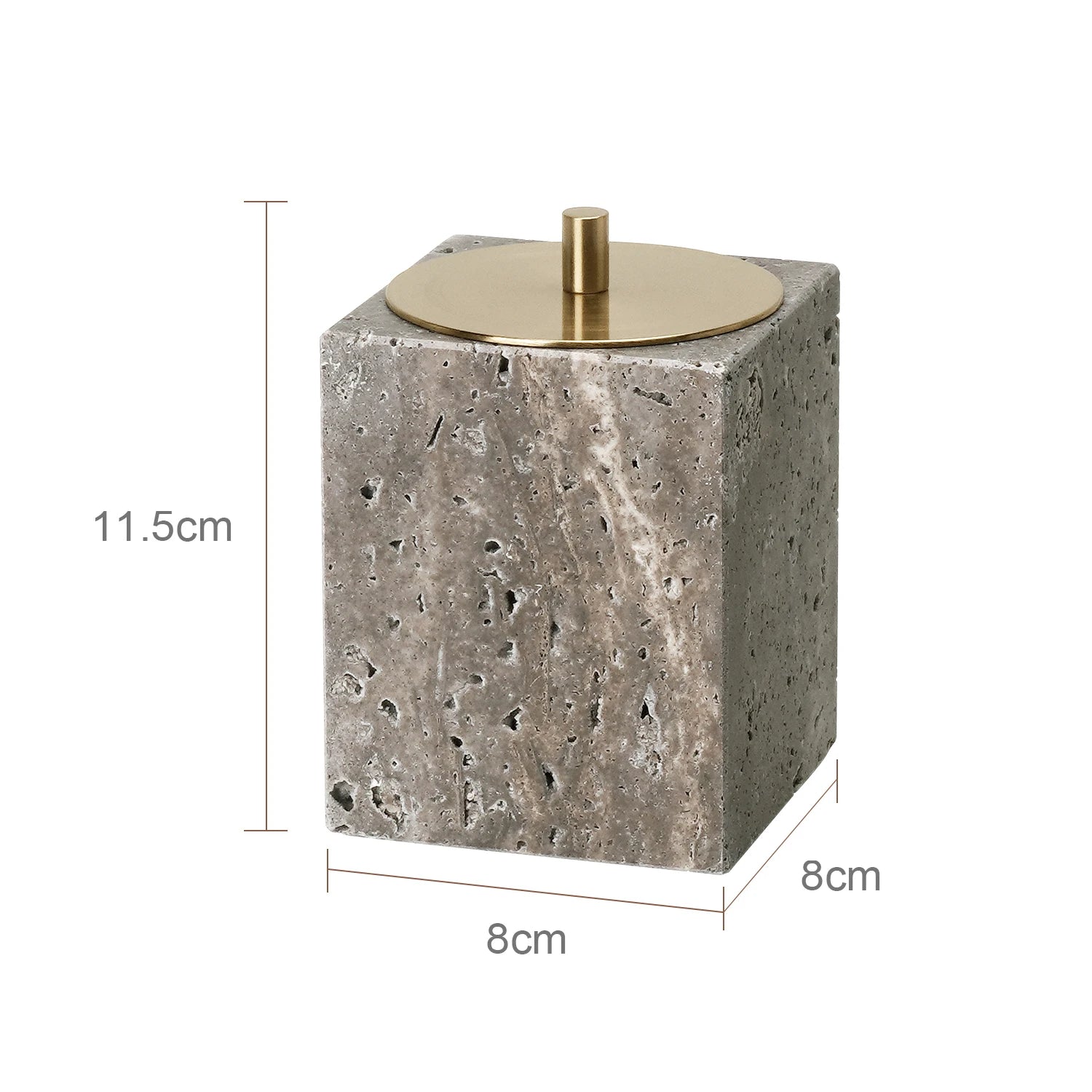 Travertine Bath Accessories - Cotton Swabs Jar