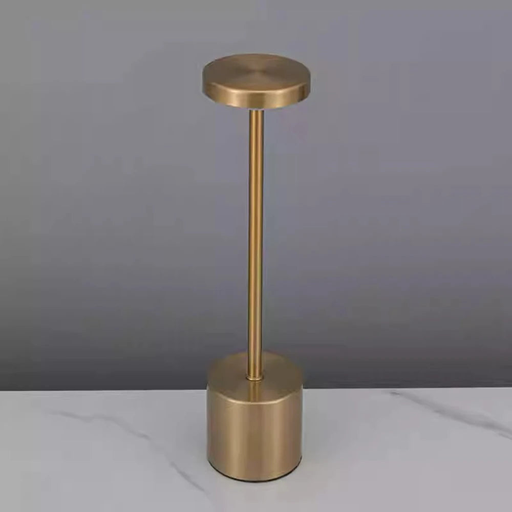 Minimal Brass Cordless Touch Table Lamp