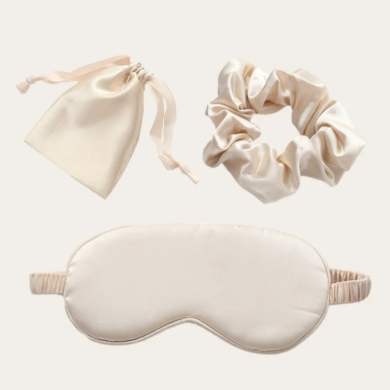 Silk Sleep Mask Set - Apricot
