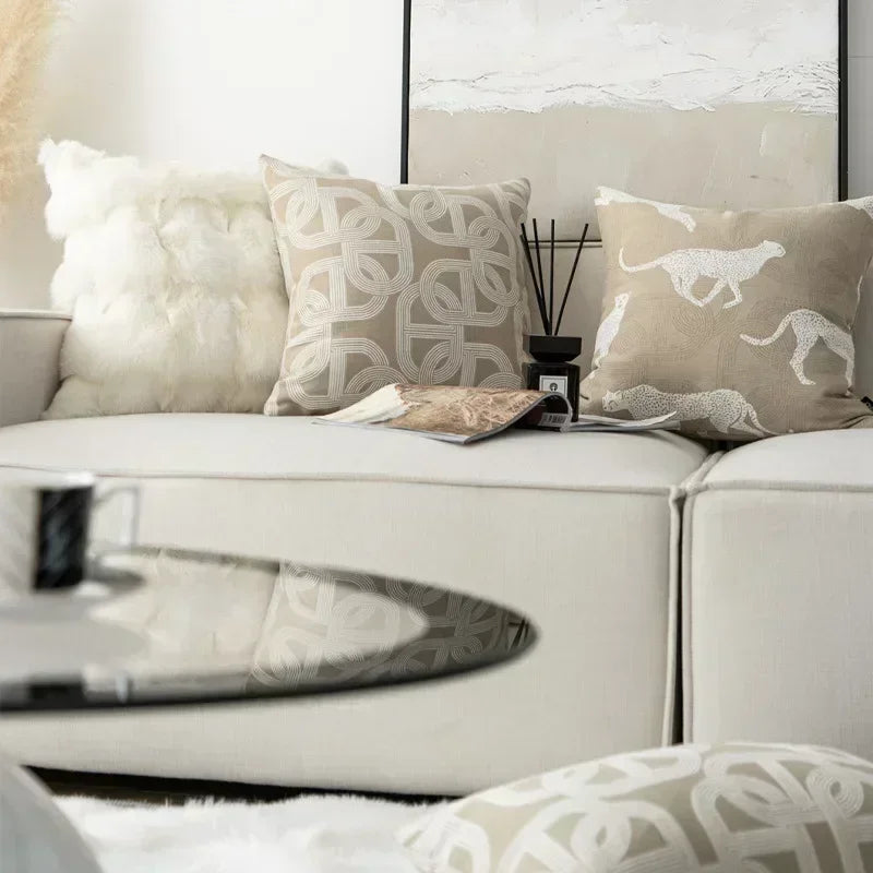 Oatmeal Woven Pillow Covers