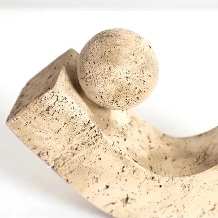 Abstract Stone Arc Sculpture