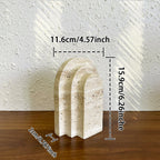Travertine Arch Bookends