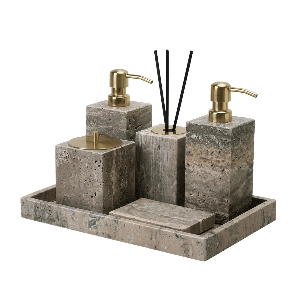 Travertine Bath Accessories