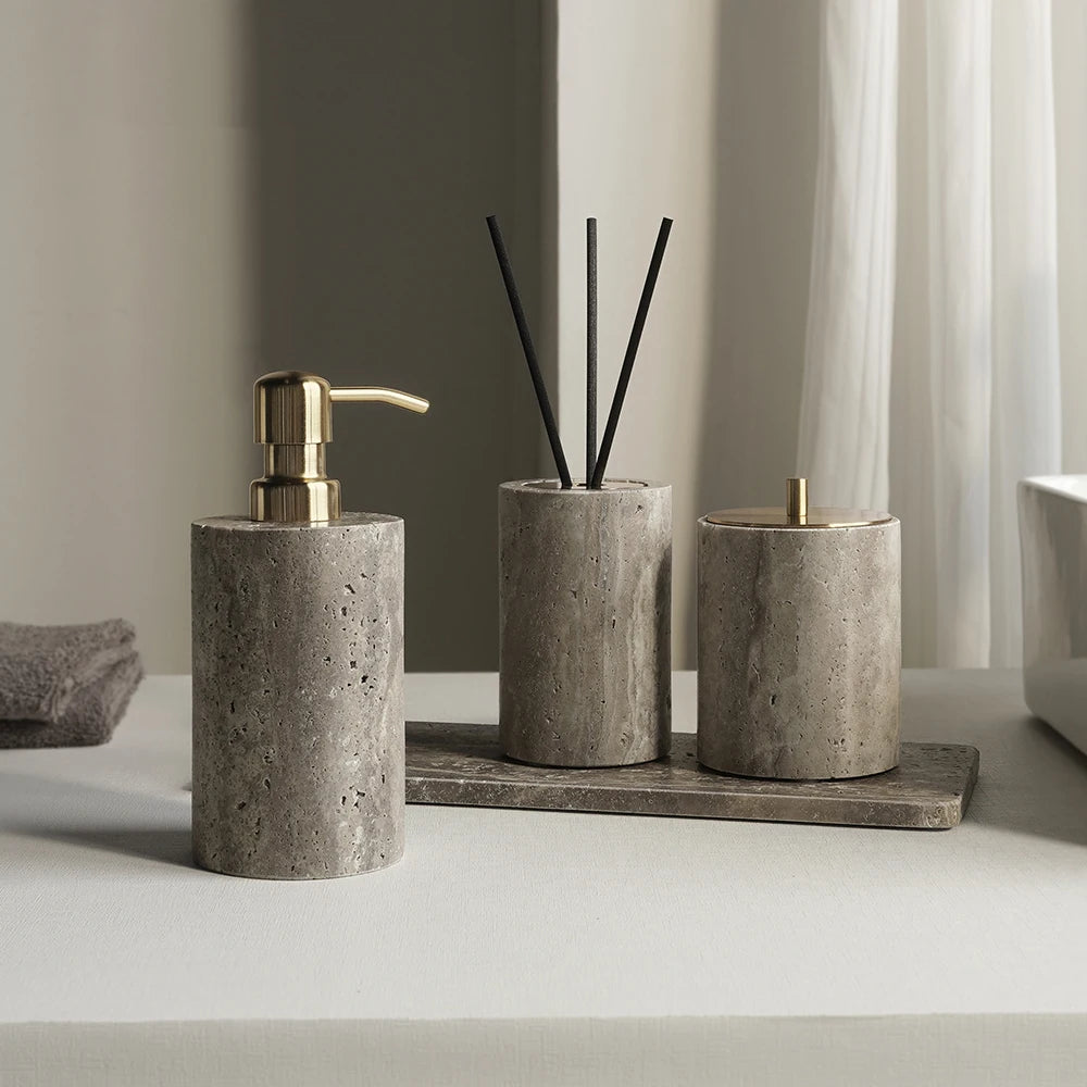 Travertine Bath Accessories