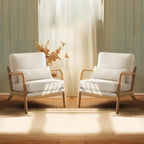 Beige Accent Lounge Chair Set