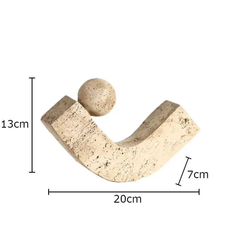 Abstract Stone Arc Sculpture