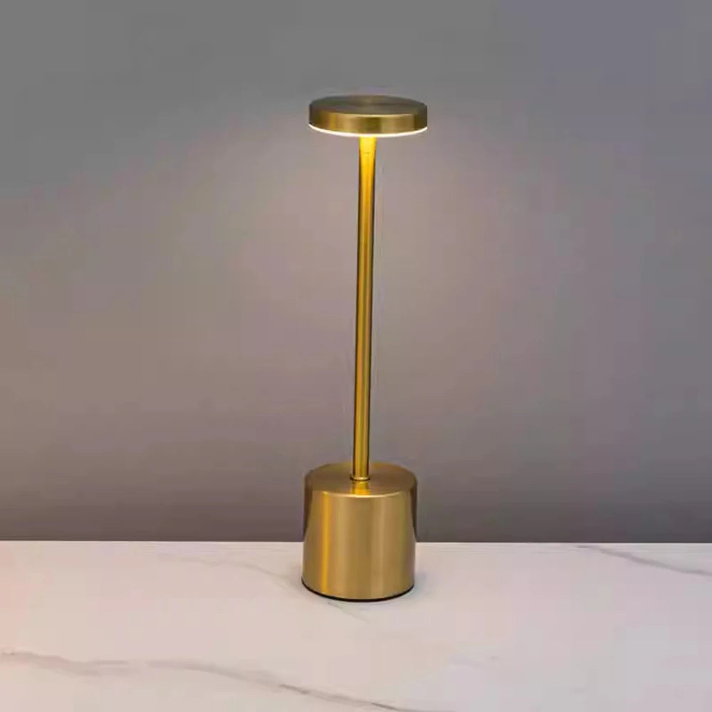 Minimal Brass Cordless Touch Table Lamp