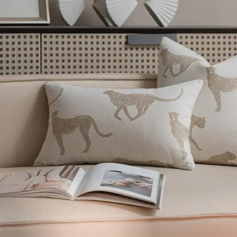 Oatmeal Woven Pillow Covers - Style 12 / 45x45cm