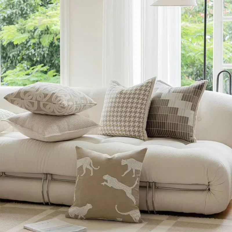 Oatmeal Woven Pillow Covers