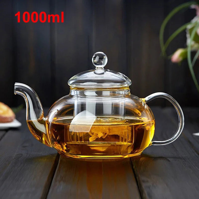 Clear Glass Teapot with Infuser - 1000ml