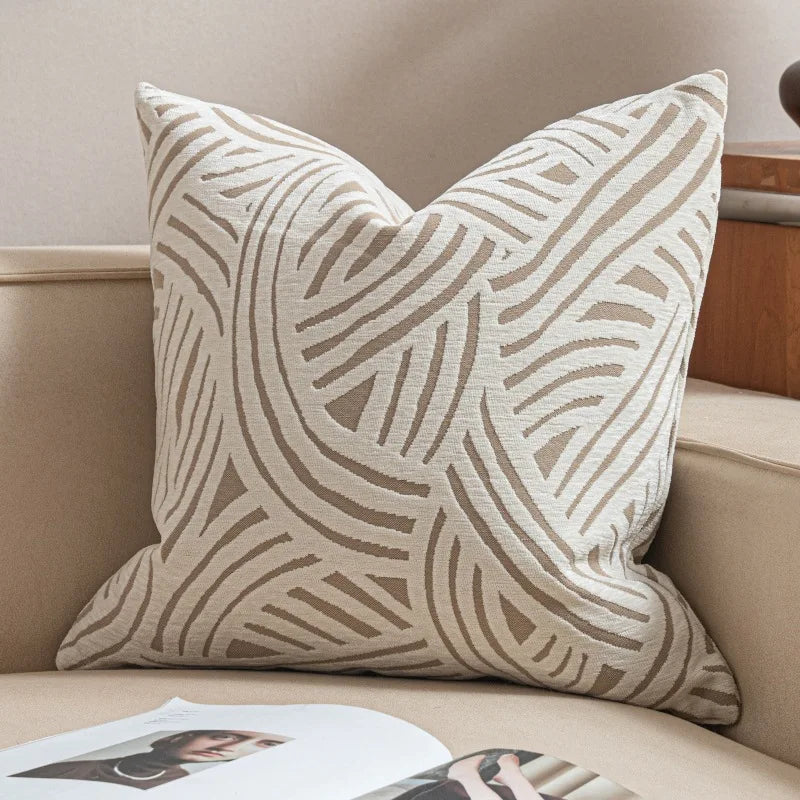 Oatmeal Woven Pillow Covers - Style 11 / 30x50cm
