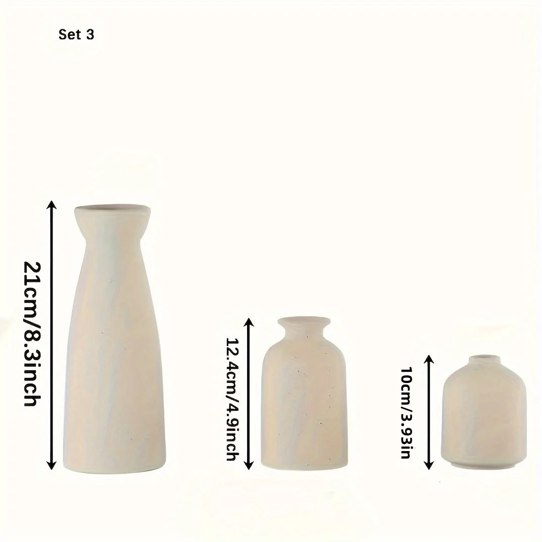 Modern Ceramic Vase Trio