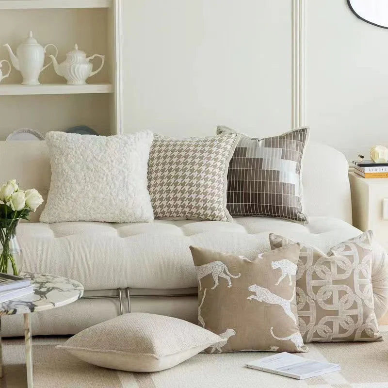 Oatmeal Woven Pillow Covers