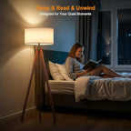 Wood Tripod Floor Lamp