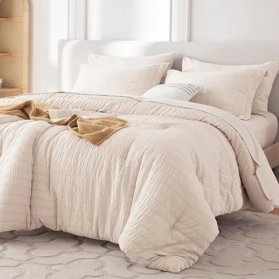 Neutral Textured Queen Comforter Set