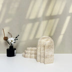 Travertine Arch Bookends