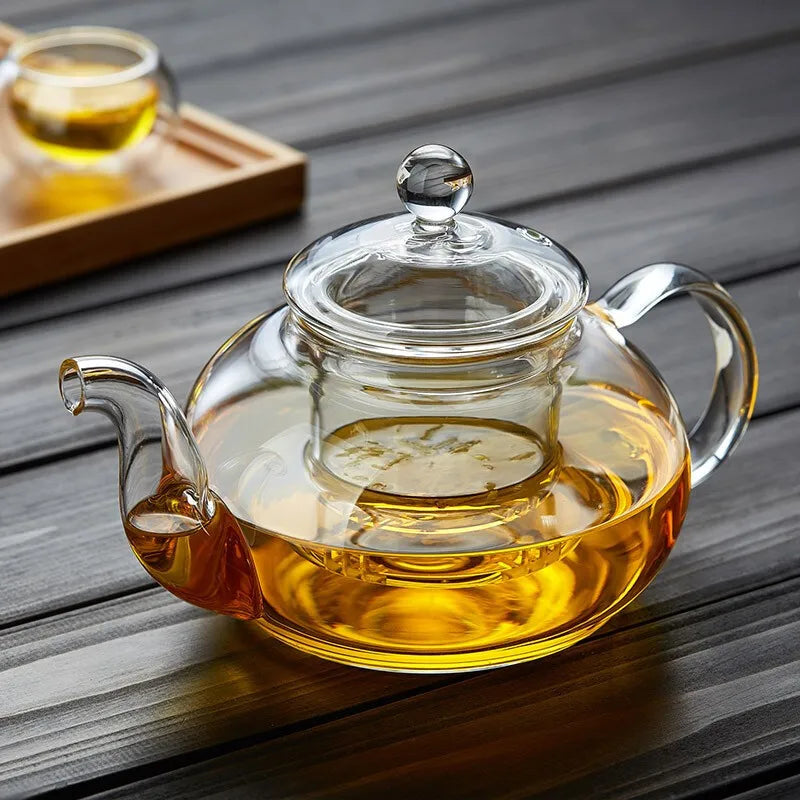 Clear Glass Teapot with Infuser
