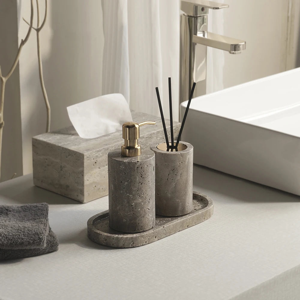 Travertine Bath Accessories