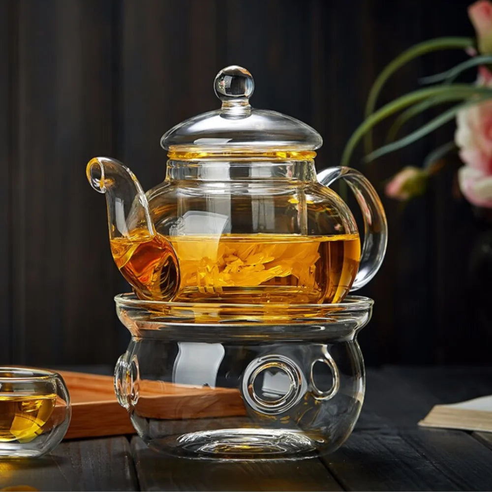 Clear Glass Teapot with Infuser