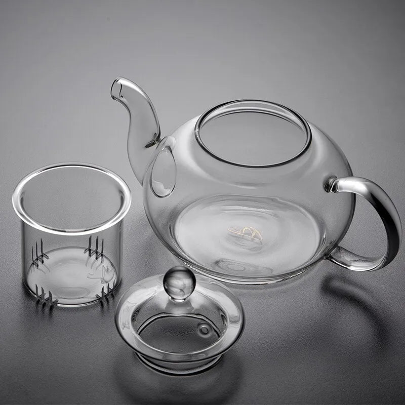 Clear Glass Teapot with Infuser