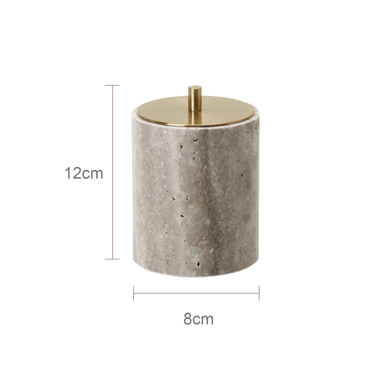 Travertine Bath Accessories - Cotton Swabs Jar B