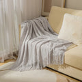 Textured Luxury Throw - diamond light grey / 127x180cm