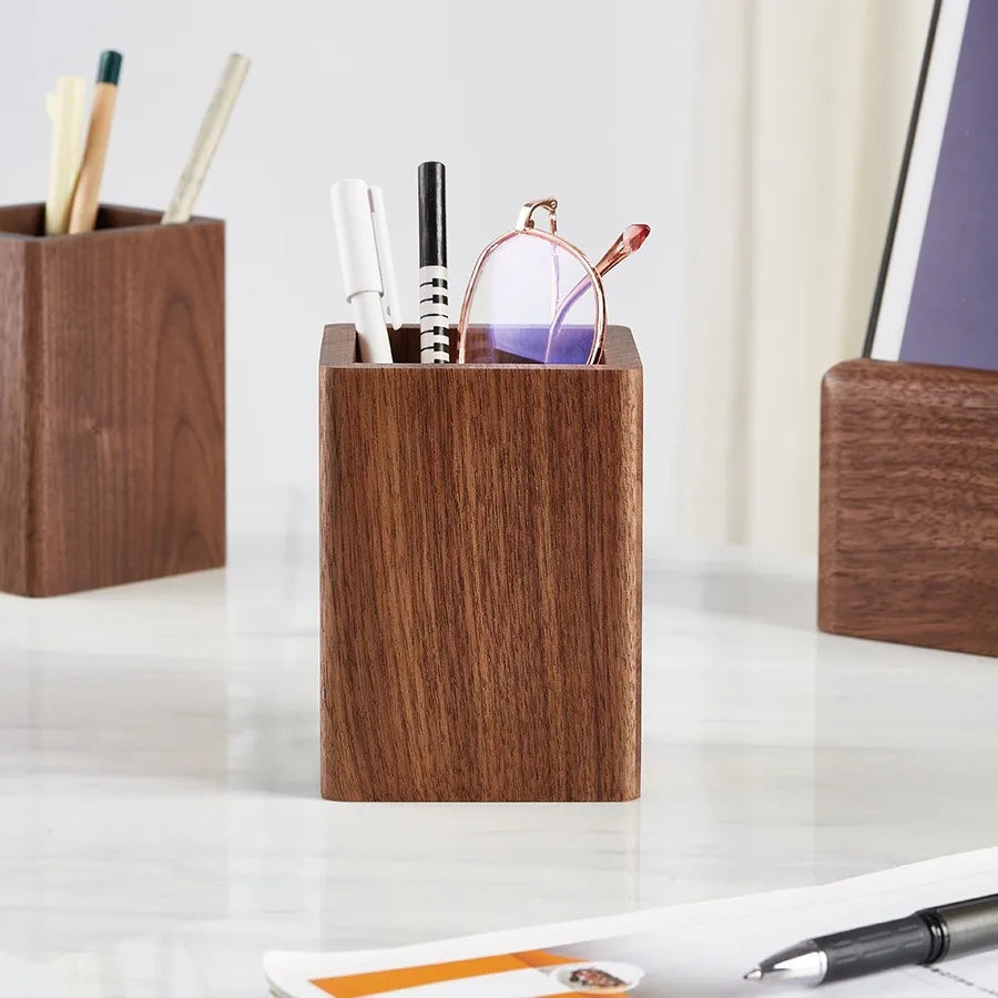Walnut Wood Desk Organizer